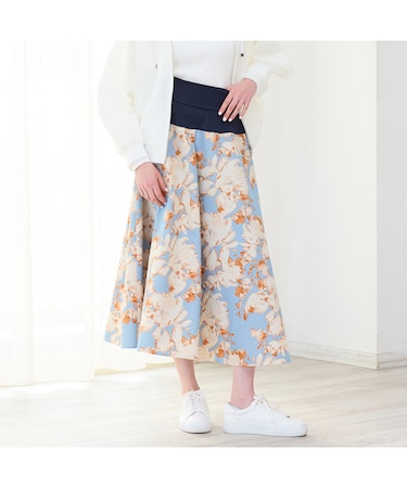 【セットアップ対応・洗える・S/M/Lサイズ】ウォーターカラーペイントスカート