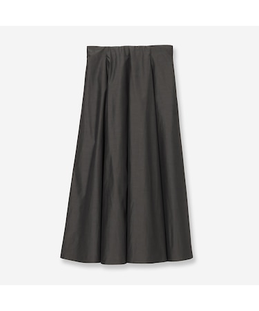 【洗える・S/M/Lサイズ】ブライトローンシャイニーフレアスカート