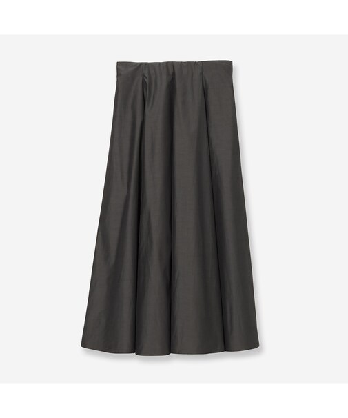 【洗える・S/M/Lサイズ】ブライトローンシャイニーフレアスカート