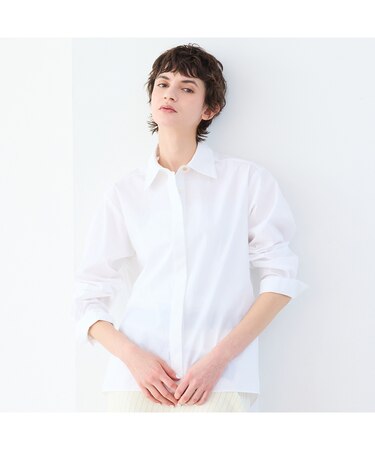 【洗える・S/M/Lサイズ】サイドスリットタイプライターシャツ