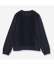 【洗える】チュールフリルシルケットプルオーバー