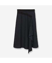 【洗える・S/M/Lサイズ】イレギュラーヘムピンストライプスカート