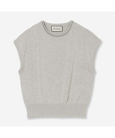 【アンサンブル対応・洗える】ストローヤーンニットプルオーバー