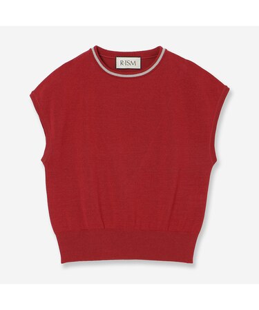 【アンサンブル対応・洗える】ストローヤーンニットプルオーバー