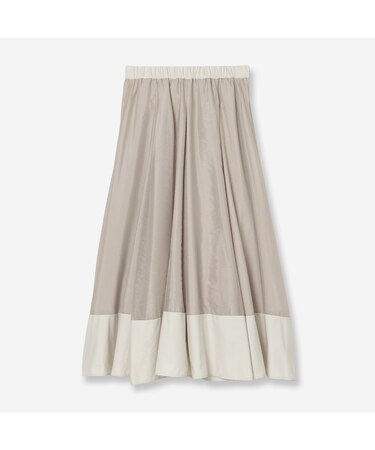 【洗える・S/M/Lサイズ】オーガンジーコンビボリュームスカート