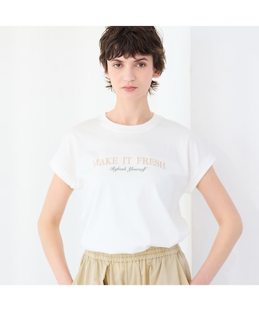 【接触冷感・紫外線防止・洗える】ロゴTシャツ(MAKE IT FRESH)