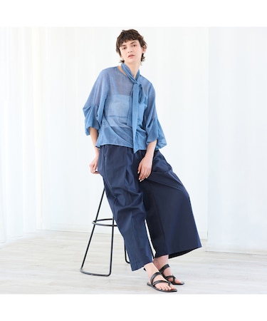 【セットアップ対応・接触冷感・S/M/Lサイズ】ストレッチワイドパンツ