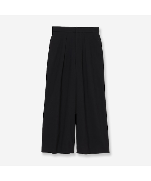 【セットアップ対応・洗える・S/M/Lサイズ】ストレッチタックワイドパンツ