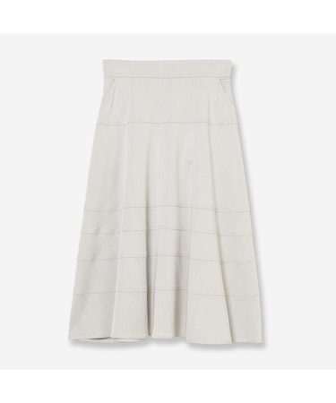 【洗える・S/M/Lサイズ】デニムライクフレアスカート