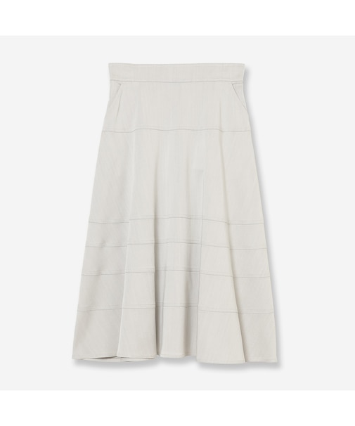 【洗える・S/M/Lサイズ】デニムライクフレアスカート