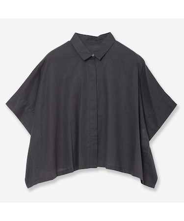 【セットアップ対応・洗える】ケープシャツブラウス