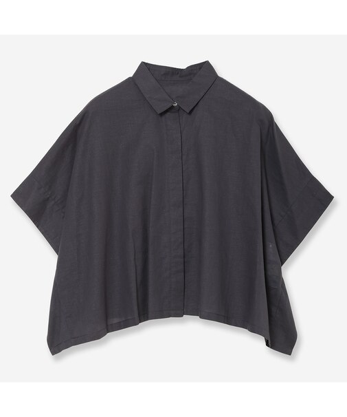 【セットアップ対応・洗える】ケープシャツブラウス