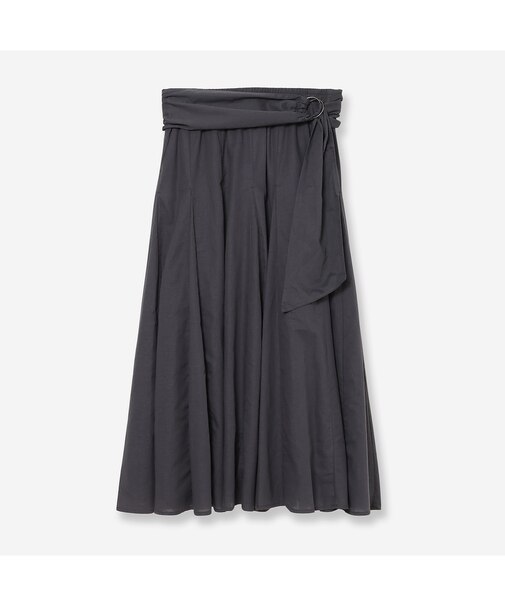 【セットアップ対応・洗える・S/M/Lサイズ】サッシュベルト付きタックスカート