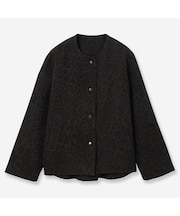 【限定ITEM】杢ボタニーレオパードプリントジャケット