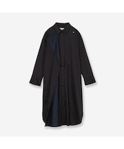 【洗える】カラーコンビシャツワンピース