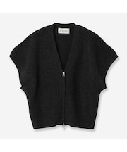 【カシミヤブレンド】ジップニットベスト