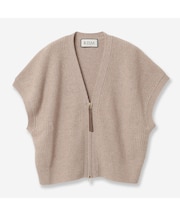 【カシミヤブレンド】ジップニットベスト