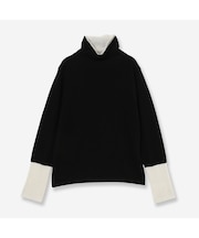 【限定ITEM】カシミヤ100%配色ボトルネックニット