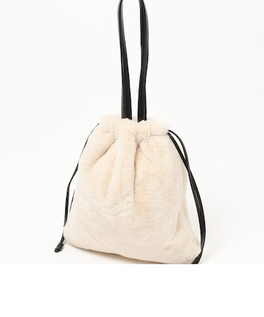 2WAYファー巾着バッグ