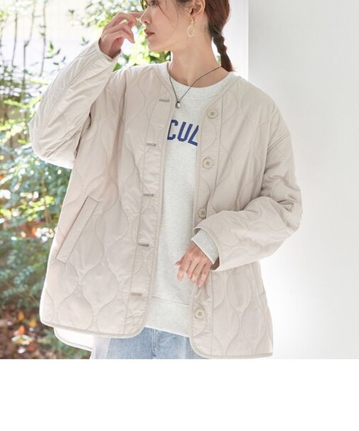 撥水キルティングブルゾン