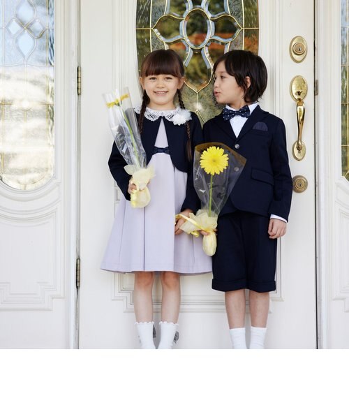 グローバルワーク　スーツ　一式　160 ネイビー　男の子　キッズ　子供 ボーイズフォーマル／イージーケアセットアップ/キッズ