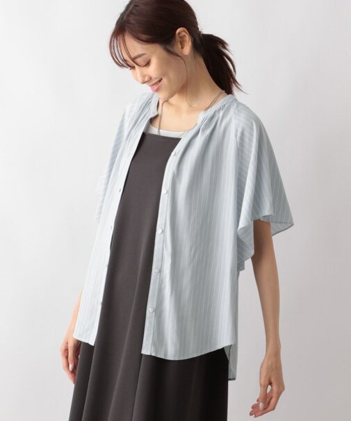 さらさらリラックスプリントブラウス半袖/987188