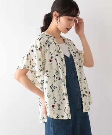 さらさらリラックスプリントブラウス半袖/987188