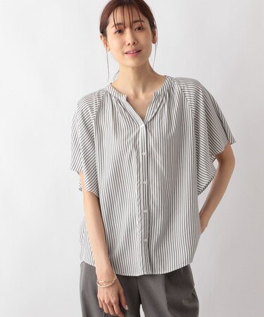 さらさらリラックスプリントブラウス半袖/987188