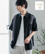 サラサマ快適シャツ/切り替え/半袖/992223