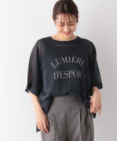 シアーニットプリントプルオーバー/113321