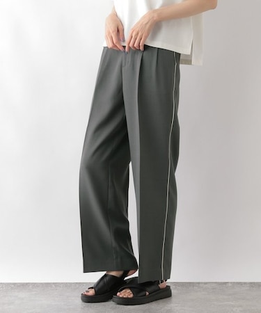 ウツクシルエットサイドラインワイドパンツ/115344