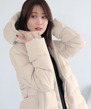ウツクシルエット撥水ダウンコート/115515