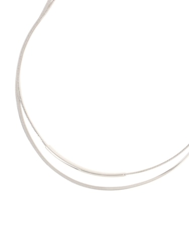 ステンレス二連チェーンネックレス/126692