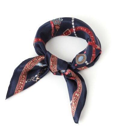  シルクプリントチビスカーフ/130520