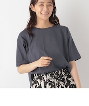 汗染み軽減クロップドT半袖/133561
