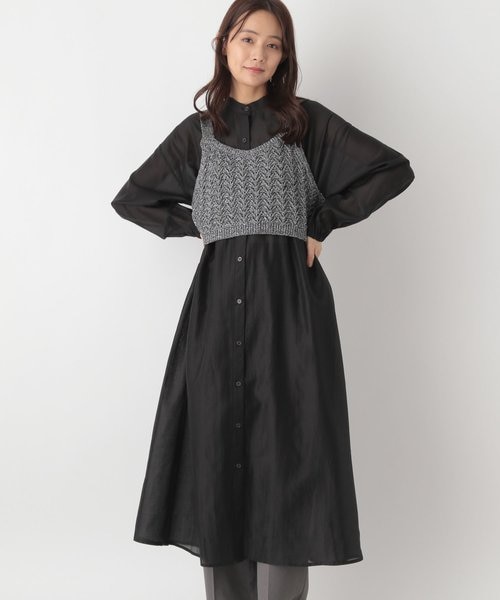 ぶおの シアーシャツワンピース＊ビスチェSET/138809｜グローバルワークの通販