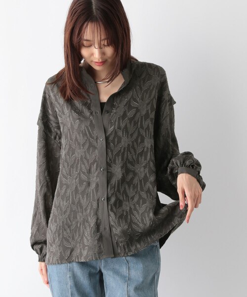 あ、品。 ジャガードブラウス長袖/141727｜グローバルワークの通販｜&mall
