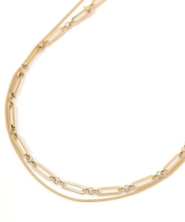 ステンレススクエアチェーンネックレス/143595