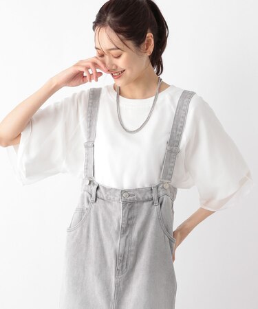 シフォンドッキングプルオーバー7分袖/145454