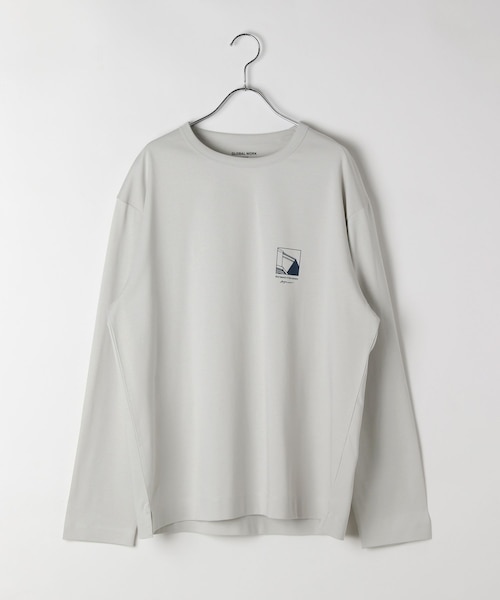 赤い鹿 リッチクリーンTEEプリント/長袖/147181｜グローバルワークの