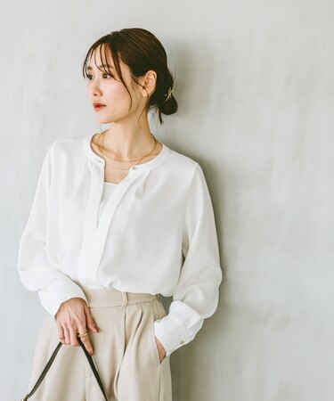 キレイつづく2WAYタックブラウス/147533