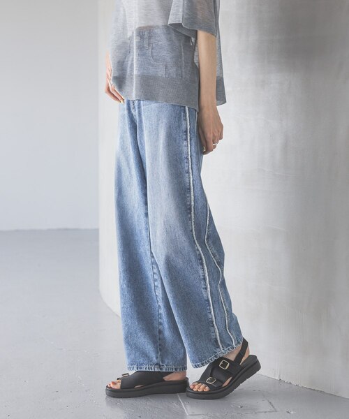 ひぃページ GOODデニムプレミアムバギーパンツ/132403｜グローバルワークの通販