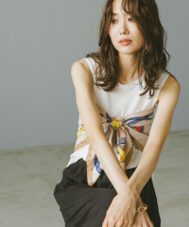  大判プリントスカーフ/253071