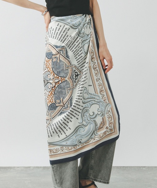  大判プリントスカーフ/253071