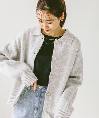 ポロ衿ニットカーディガンプルオーバー/282561