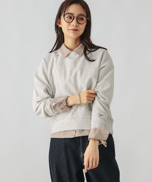 みる.　0830 裏毛レタード刺繍プルオーバー/289008｜グローバルワークの通販｜&mall