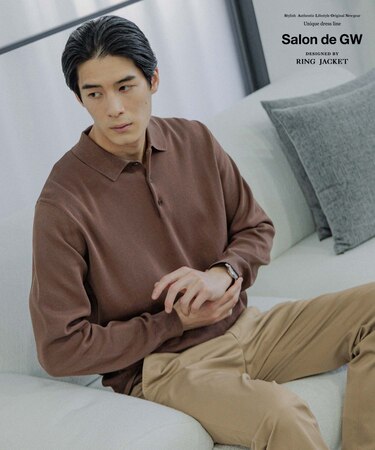 ニットポロシャツ/Salon de GW/288726