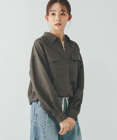 イージーケアシアークロップドシャツ/288064