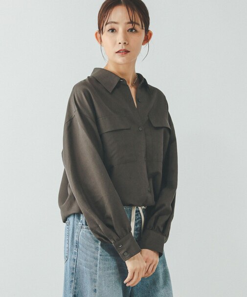 イージーケアシアークロップドシャツ/288064