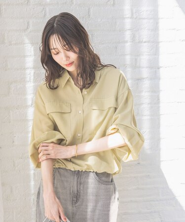 イージーケアシアークロップドシャツ/288064